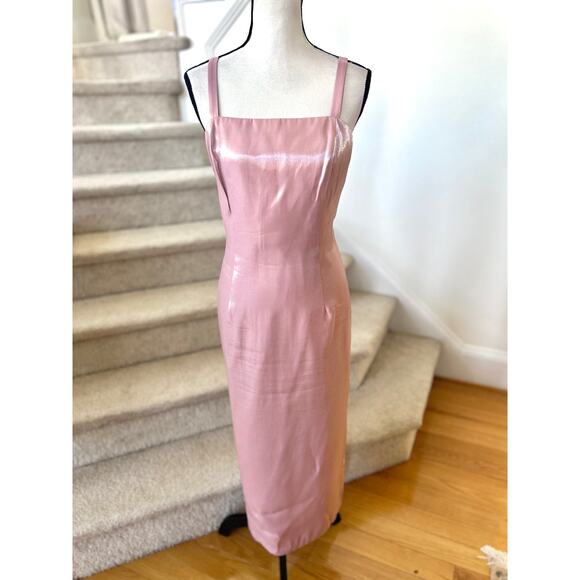 Alex Evenings Dresses & Skirts - Vintage Y2K Alex Evenings Pink Mauve Iridescent Midi Sheath Gown Sleeveless
